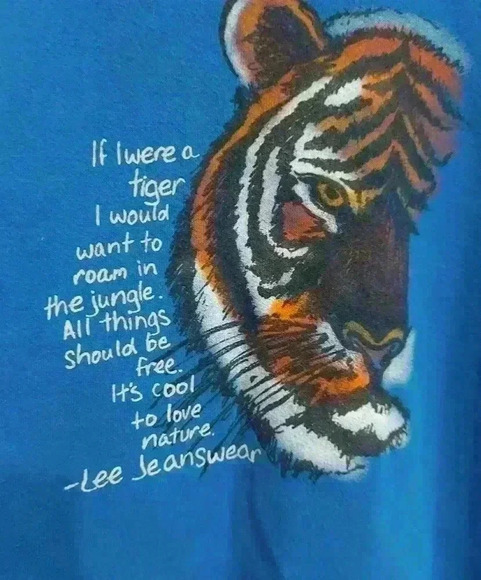 Vintage 90's "If I Were A Tiger" Crewneck Sweatshirt - Picture 3 of 6